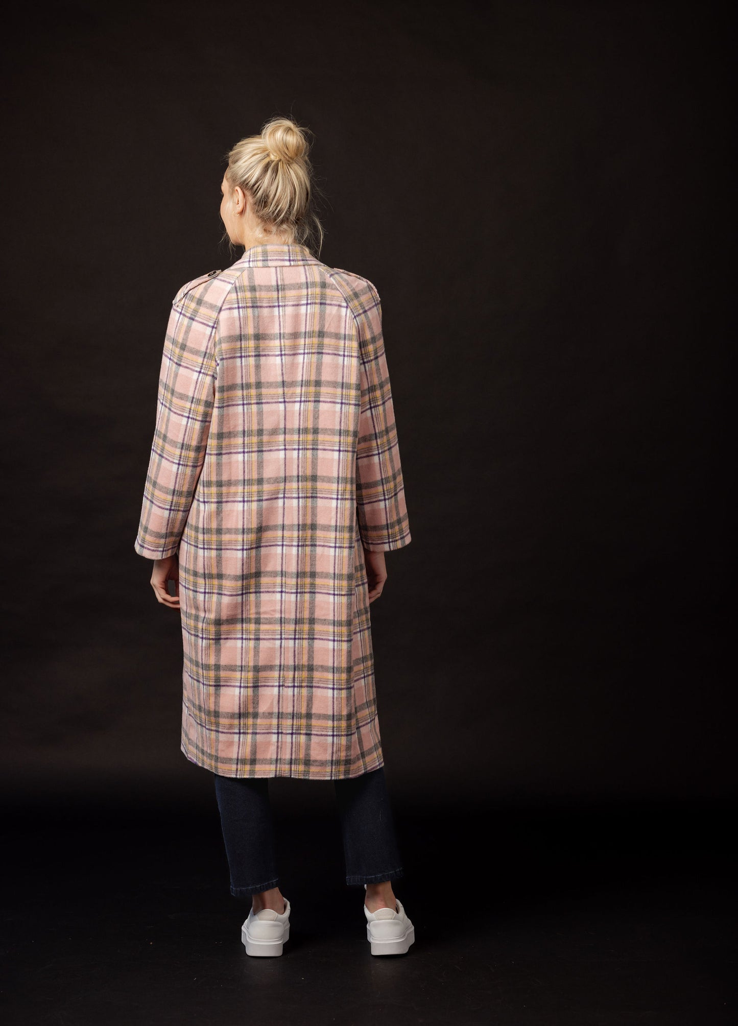 Mi Moso Clair Coat - Pink Check