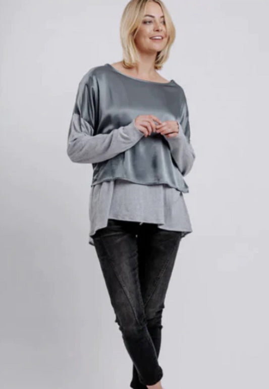 Mi Moso Trixie Top - Grey