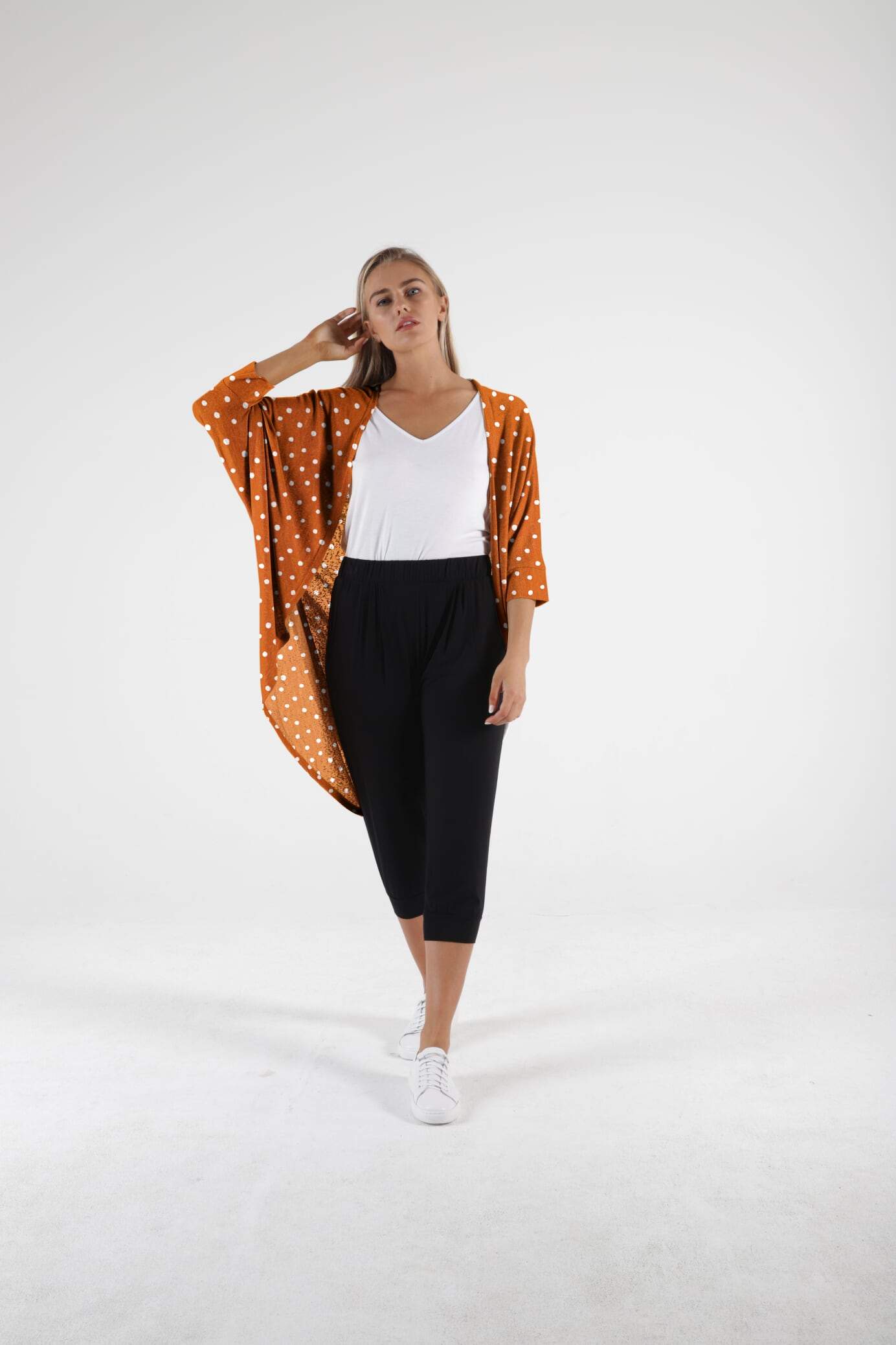 Betty Basics Santorini Cardigan Rust Spot