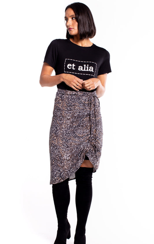 et alia Kennedy Skirt Black Marble