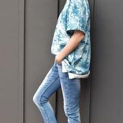 Style Laundry Tie Dye Slouch Tee Teal