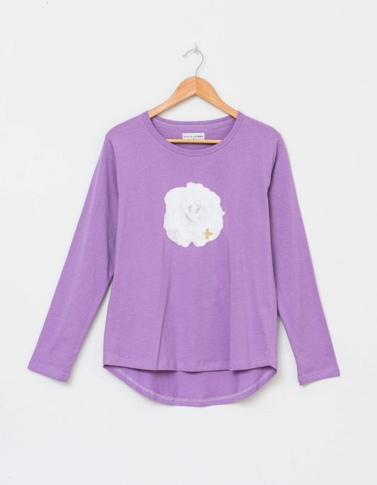 Stella + Gemma Long Sleeved Tee Lilac Rose