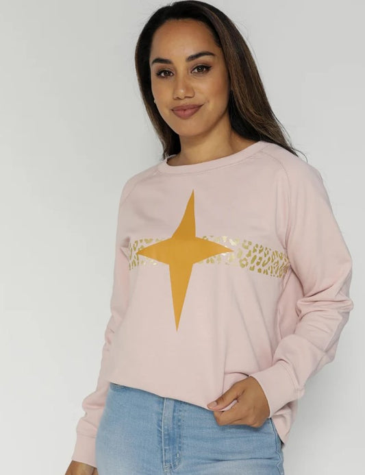 Sella + Gemma Sweater Blush with Star