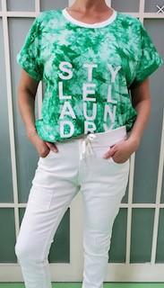 Style Laundry Tie Dye Slouch Tee Emerald